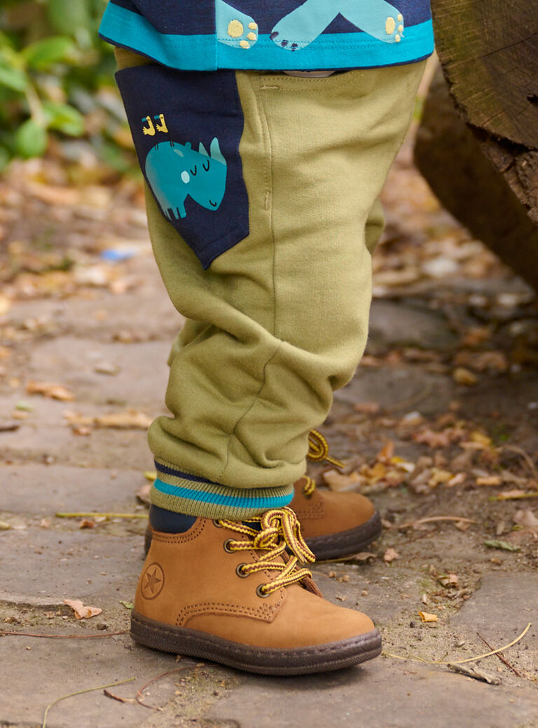 Pantalon vert kiwi à motifs animaux pour bébé garçon
