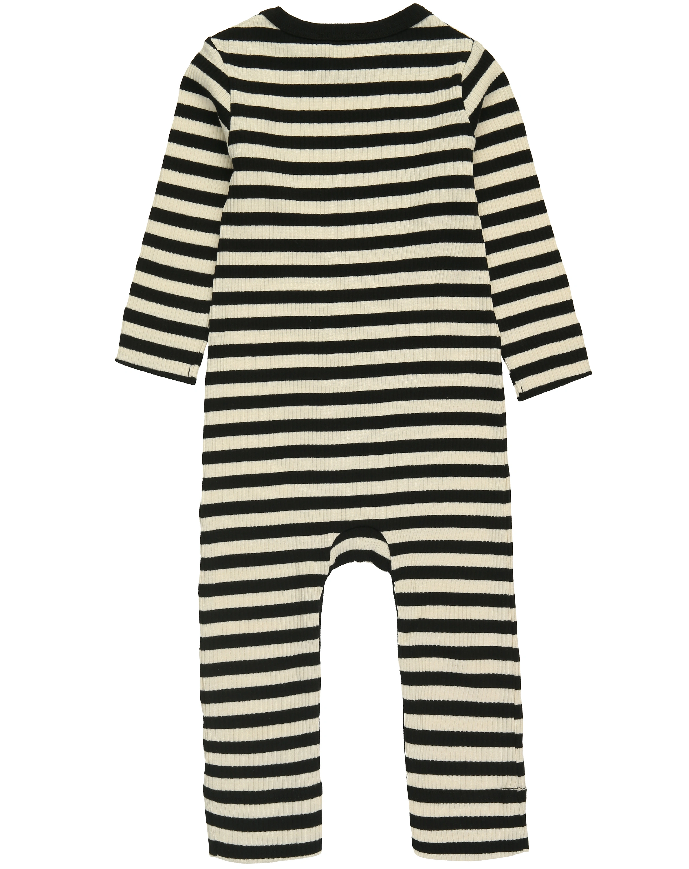 Strampler RIB STRIPE ohne Fuß in black/offwhite