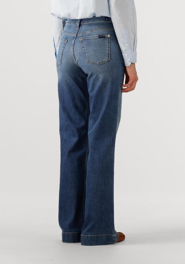 blauwe 7 for all mankind flared jeans modern dojo trouser royalty with carpenter details