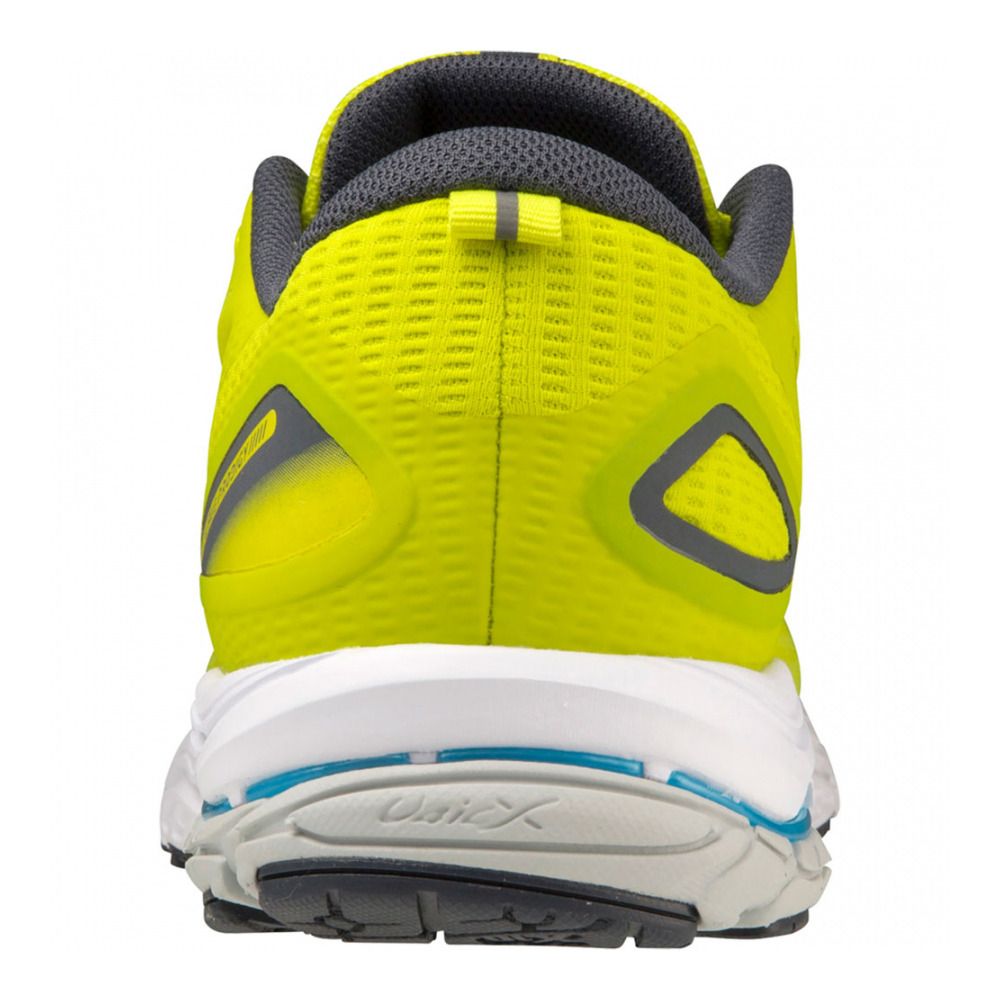 Mizuno WAVE PRODIGY 5 - Chaussures running Homme sulphurspring/ombreblue/j.blue