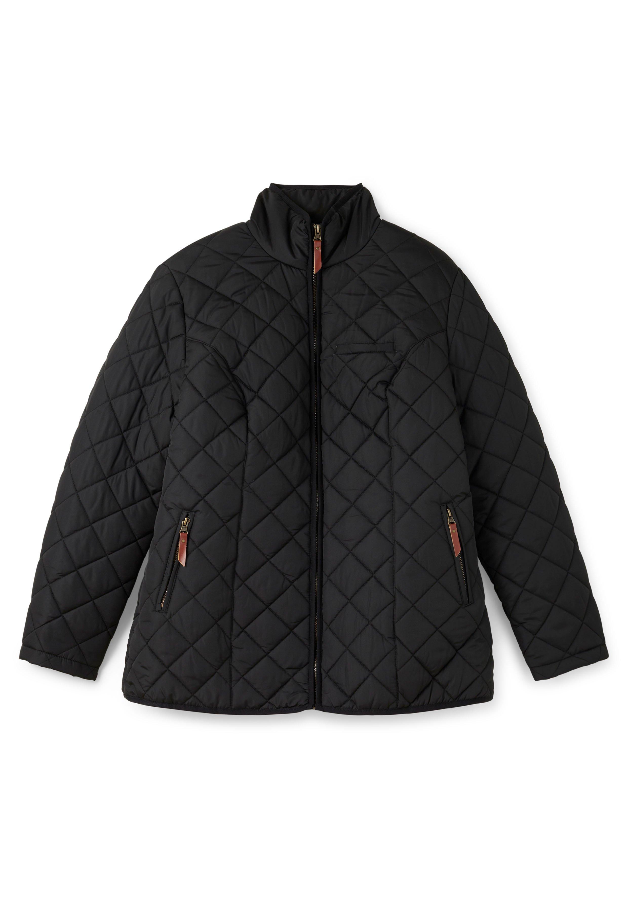 Steppjacke mit hoch schließendem Stehkragen