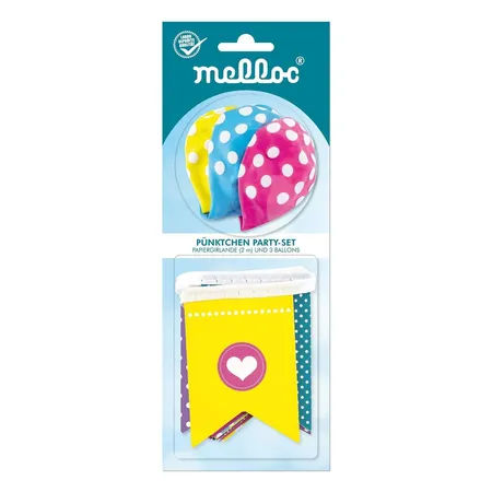 Melloc Partyset Punkte aus Ballons und Papiergirlande ca. 2m