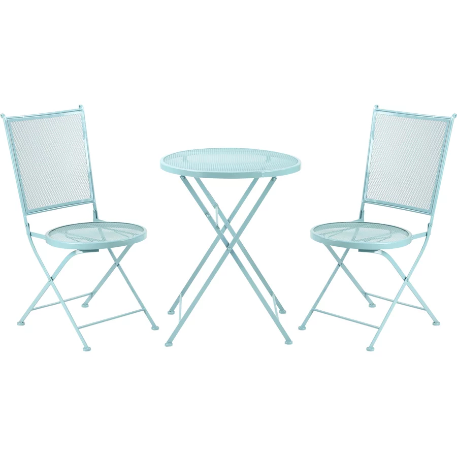 Outsunny Gartenmöbel-Set mit Klappbarkeitsfunktion blau
