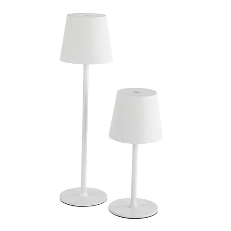 Idena LED Tischleuchte mit Akku in weiß, 37cm, dimmbar