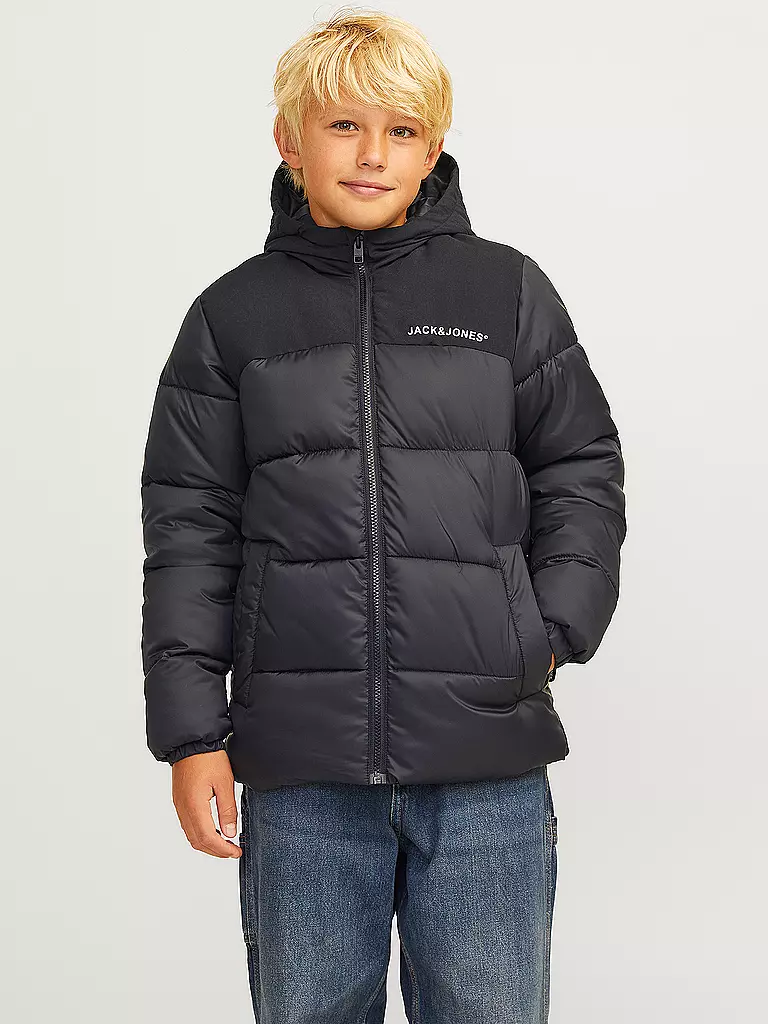JACK & JONES Jungen Steppjacke JJMOON schwarz