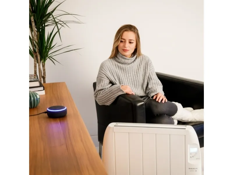 Taurus MALBORK CONNECT 2000, Konvektor elektrisk rumvarmer, Android, iOS, IP24, Indendørs, Gulv, Væg, Hvid