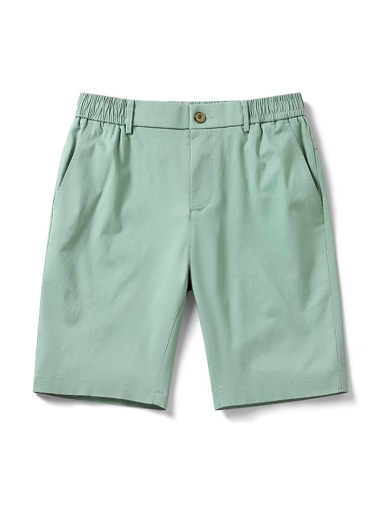 Besto - Mid Rise Plain Shorts