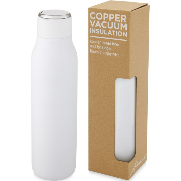 EgotierPro 100672 - Bouteille Isotherme Cuivre 600 ml avec Anse Métallique