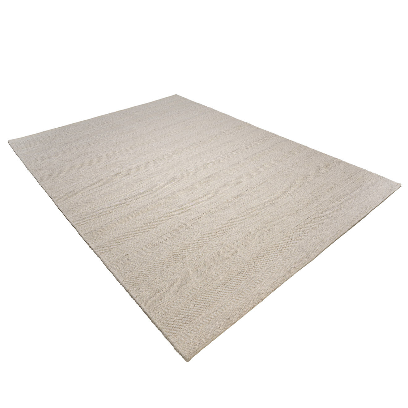 Macabane Tapis en Laine texturée Sacha beige - 290x200 cm