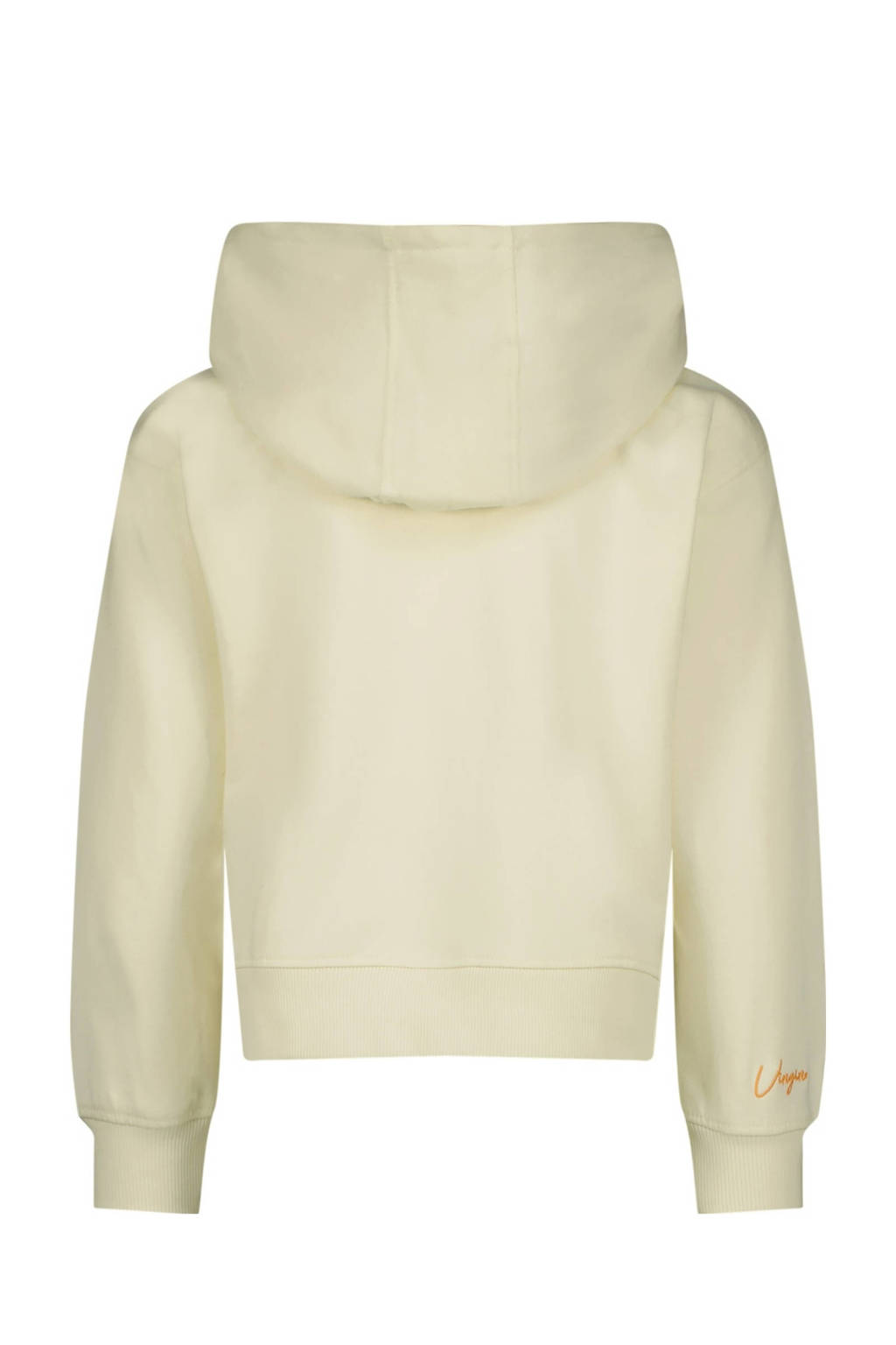 Vingino hoodie Nadien met tekst offwhite/rood