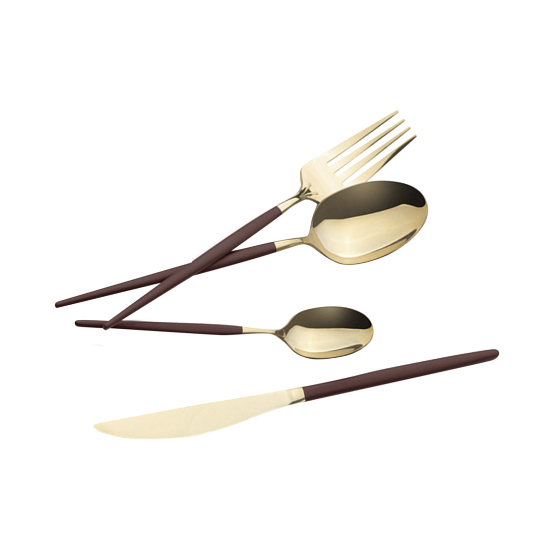Berlinger Haus 24-teiliges Besteck-Set bordeaux/champagne Leonardo Collection