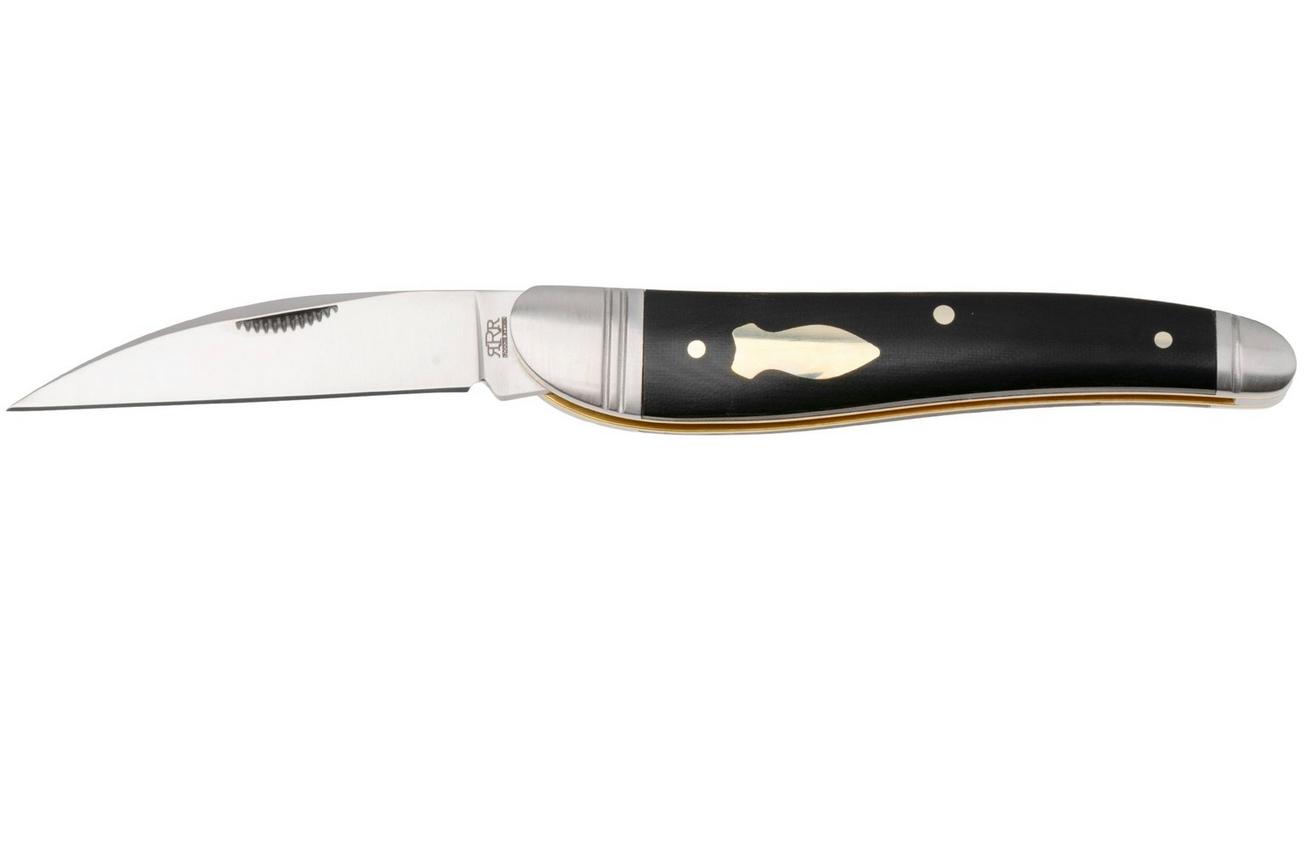 Rough Ryder Reserve Quillcliffe RRR021, D2, Black Micarta, slipjoint zakmes