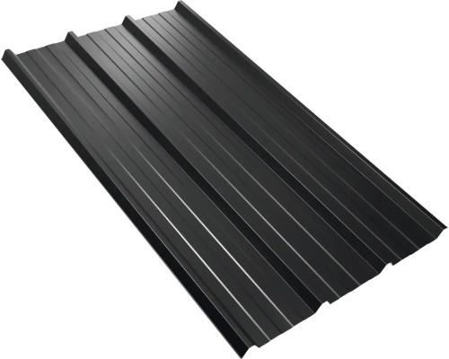 PRECIT trapeziumvormige dakbaan met anticondensvlies W45LV Diepzwart RAL 9005 Vaste breedte 1075 mm x dikte 0,5 mm (verkocht per meter van 150 tot max. 900 cm)