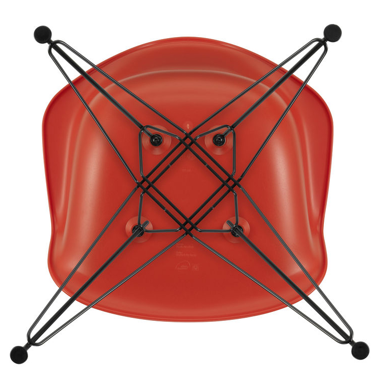 Eetkamerstoel DAR RE zwart Poppy Red