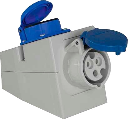 AS-Schwabe CEE Wand-Kombi-Dose 230V/16A
