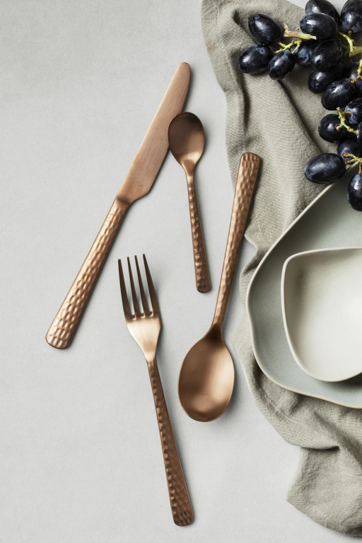 Broste Copenhagen Hammered bestekset 16-delig copper