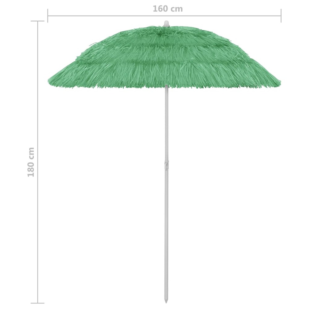 Parasol de plage polyester 180 cm vert