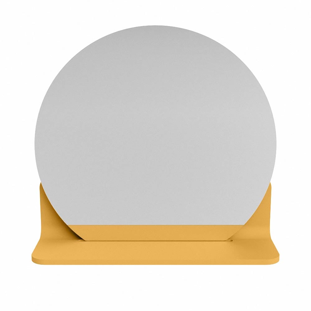 Mondiaz Spot spiegel rond Ø40cm met planchet ocher