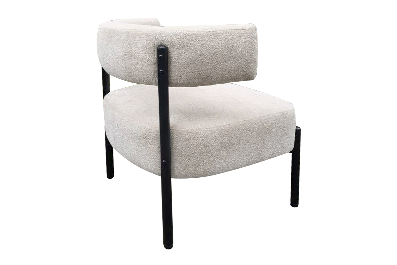 Jenny hvilestol Beige med armlene og metallben.