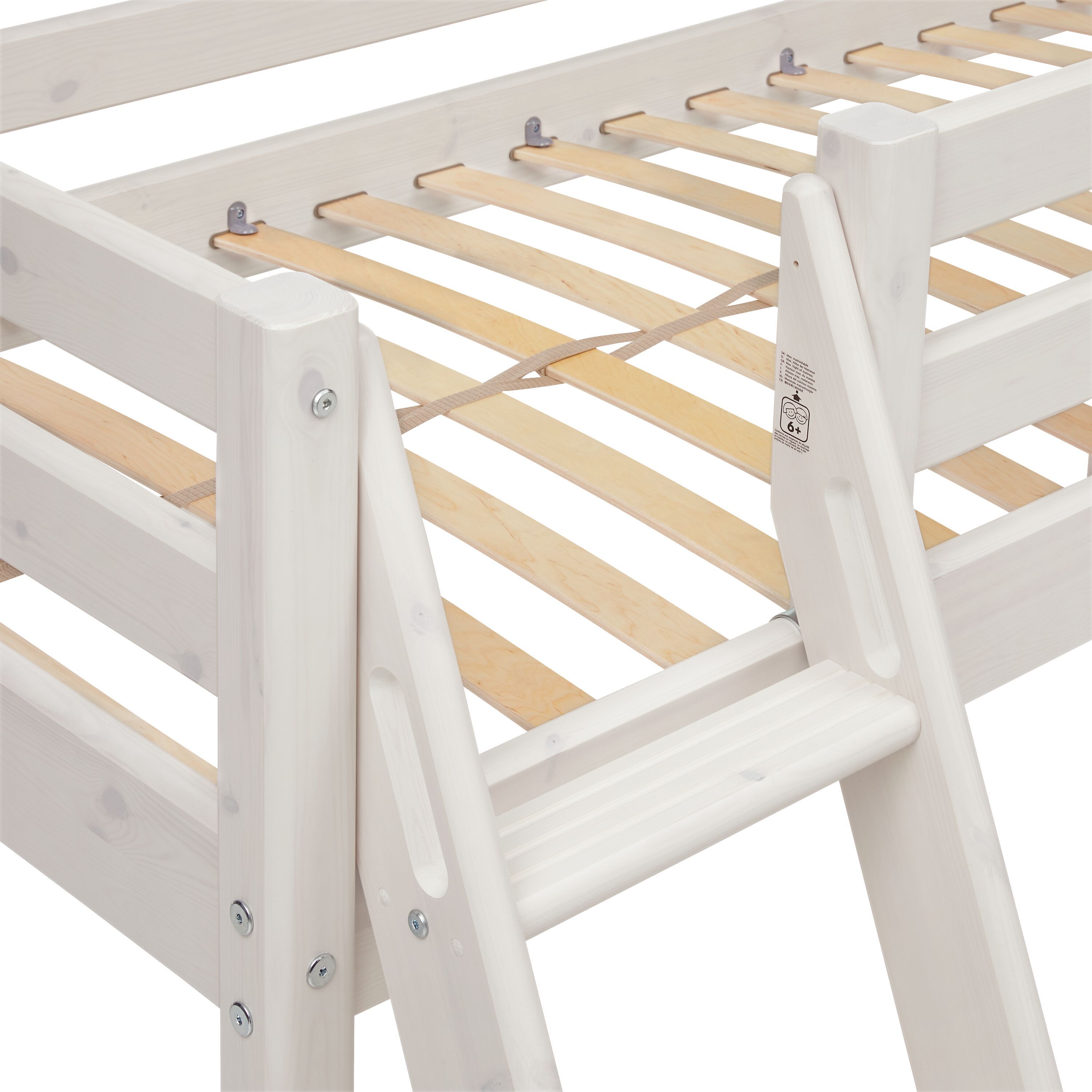 Flexa CLASSIC Halbhochbett - White Wash / B: 149.0 cm x T: 210.0 cm x H: 120.0 cm