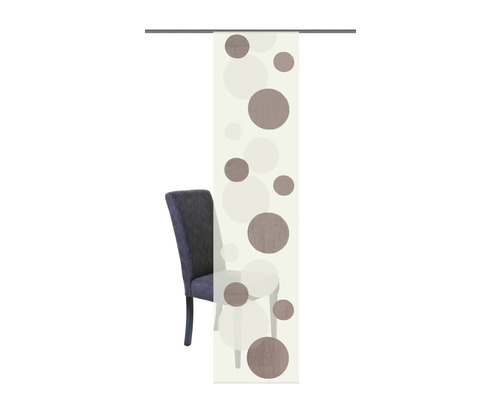 Schuifgordijn Scherli cirkels bruin 60x245 cm