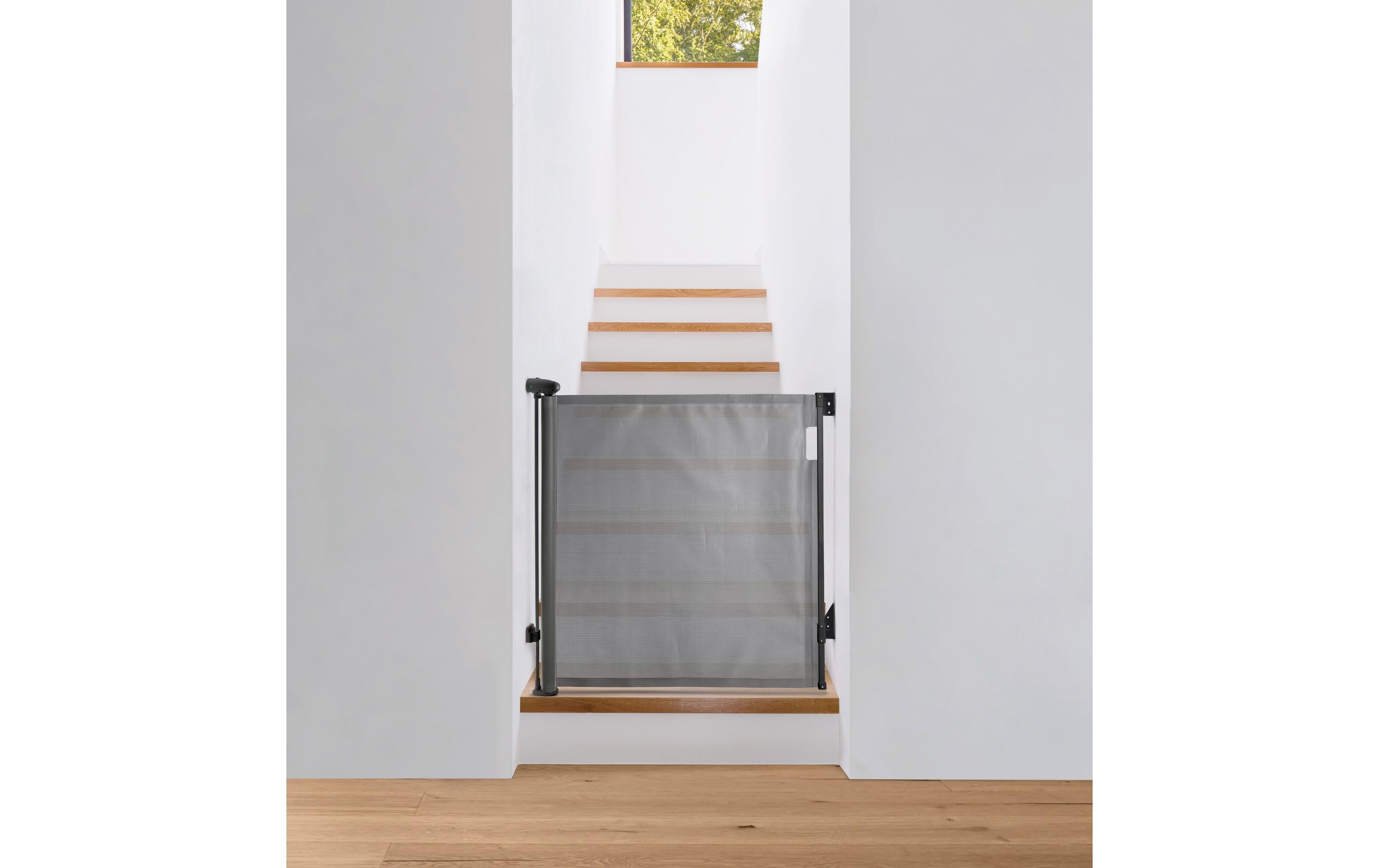 Türschutzgitter Glide n Hide 60 cm - 140 cm GrauEinziehbares Türschutzgitter zum Anschrauben