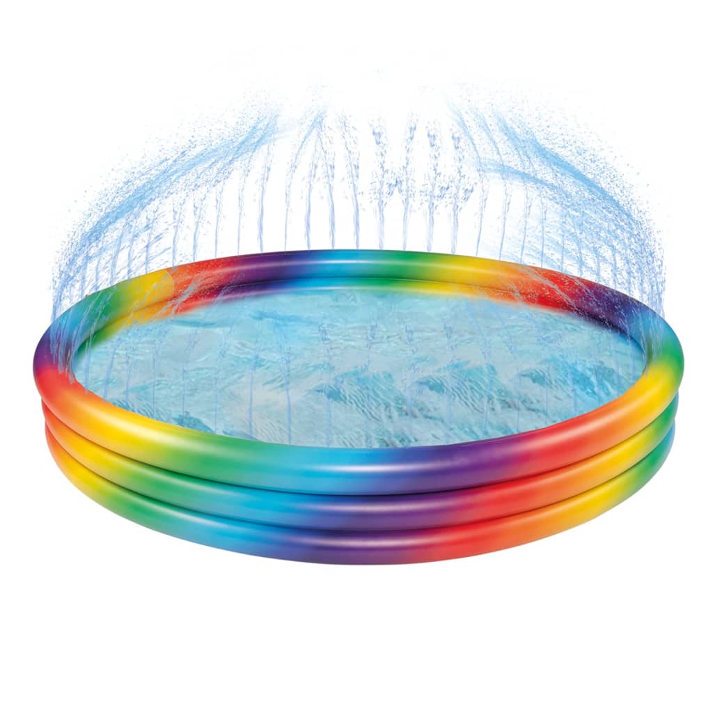 Piscine arc-en-ciel avec arrosage 150x25 cm