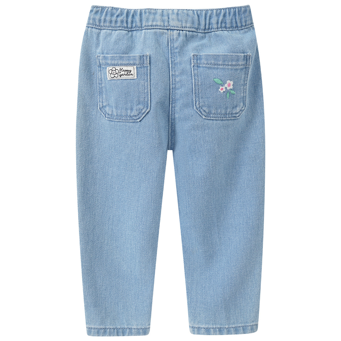 Topomini Baby Jeans mit Stickereien hellblau