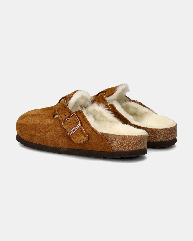 Birkenstock Boston Shearling Instapschoenen  - cognac