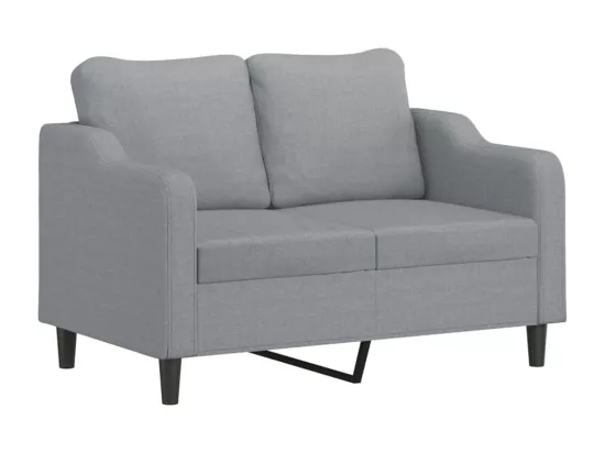 Canapé à 2 places Gris clair 120 cm Tissu
