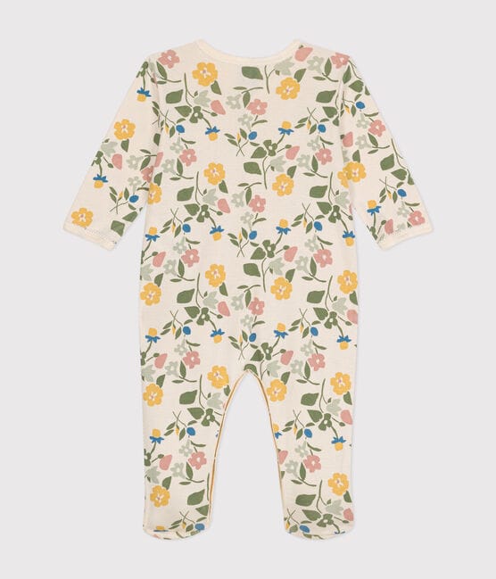 Pyjama imprimé  fleurs en coton bébé