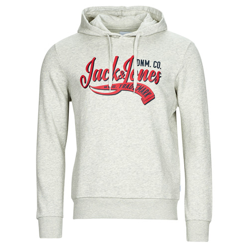 Jack & Jones - JJELOGO SWEAT HOOD 2 COL 23/24 - Gris
