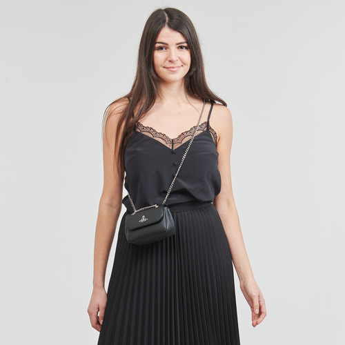 Vivienne Westwood - SAFFIANO SMALL PURSE WITH Negro