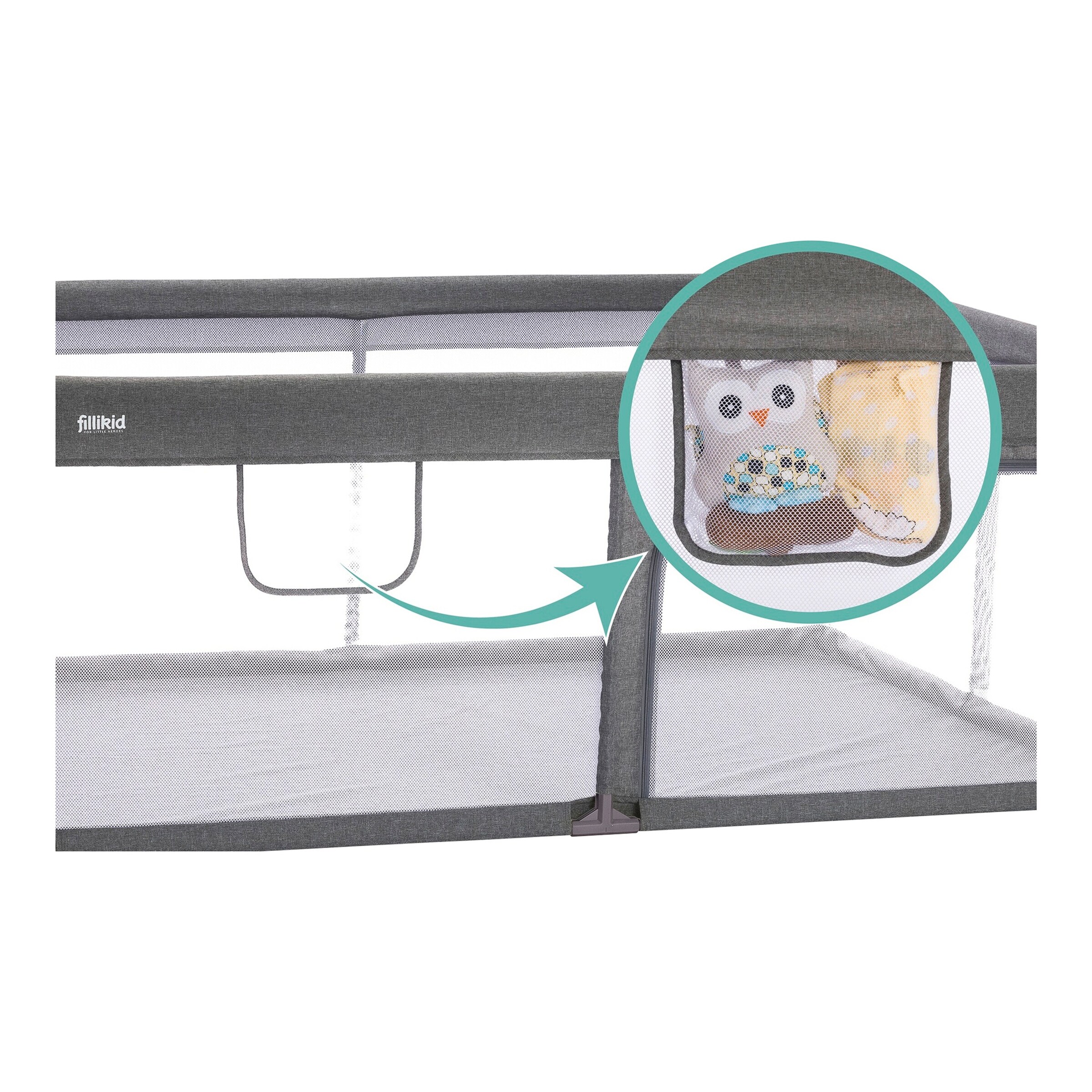 Fillikid Laufgitter Rio XL grau
