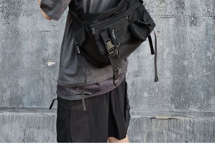 Mulgam - Nylon Crossbody Tas met Rits