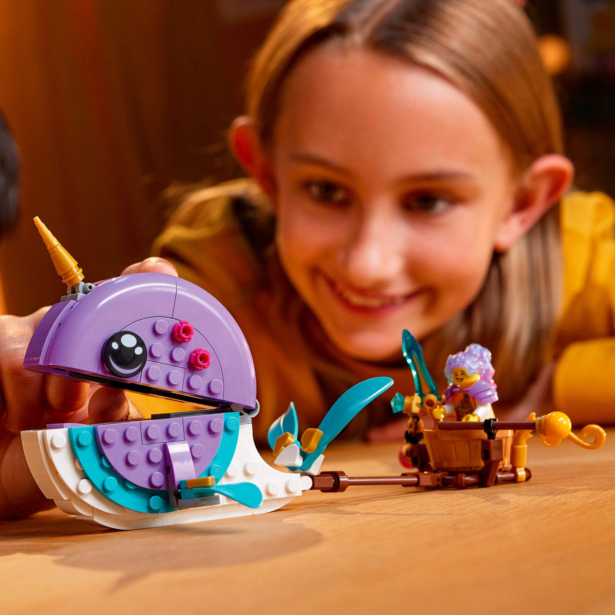 LEGO Konstruktionsspielzeug DreamZzz Izzies Narwal-Heißluftballon