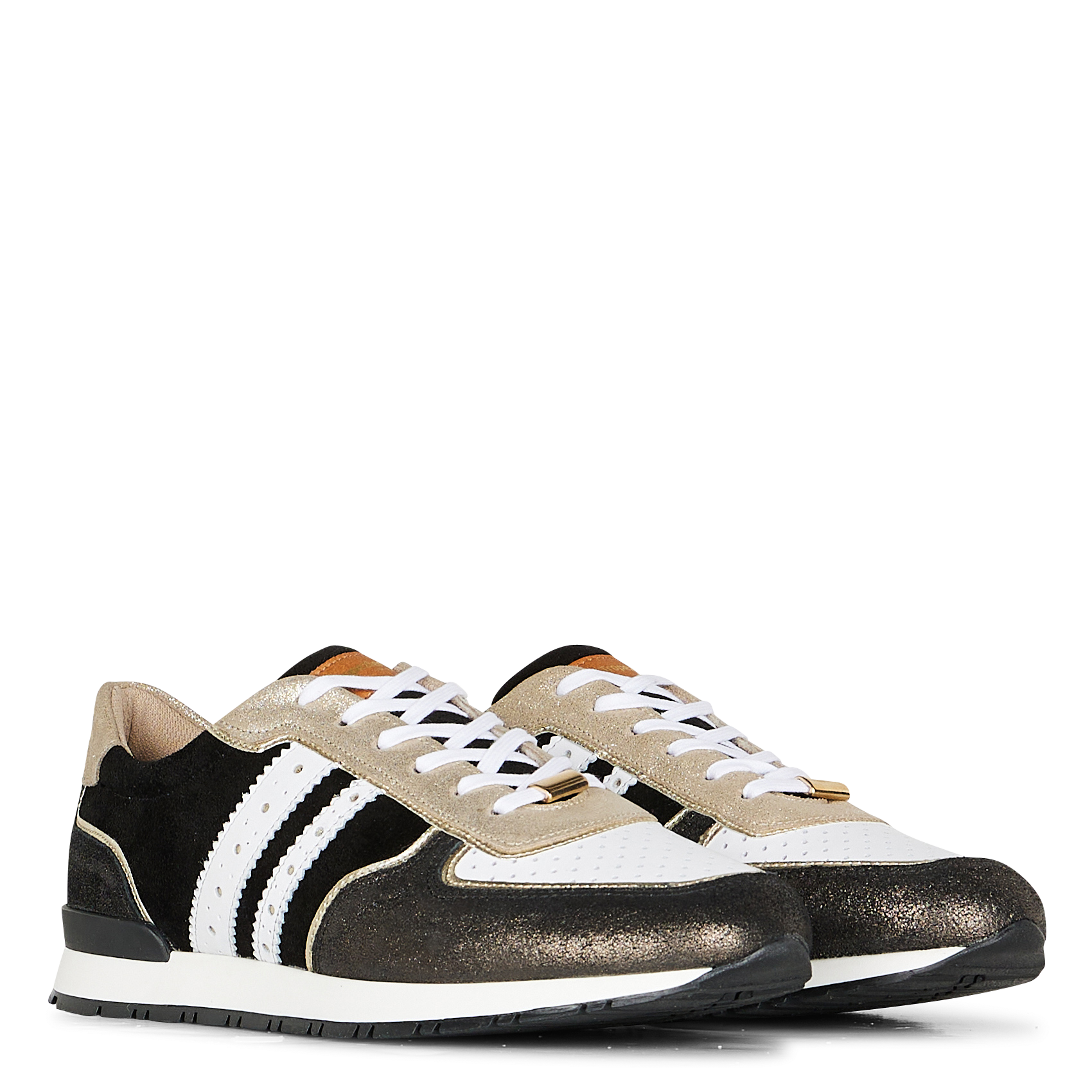 SOON - Baskets basses en cuir velours| Noir