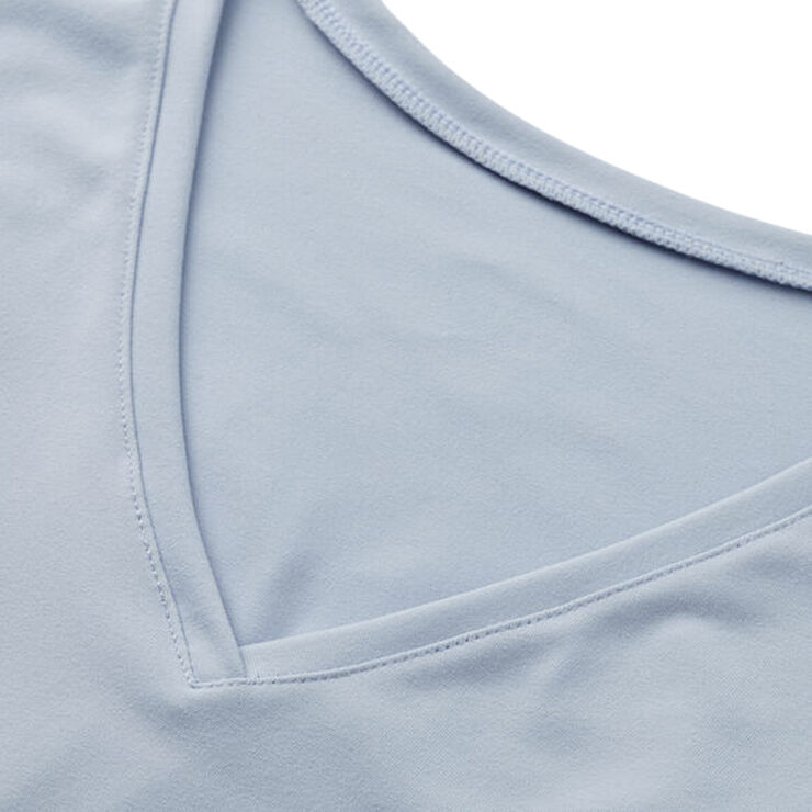 Carite Ribbed Waist Crop T-shirt Blå