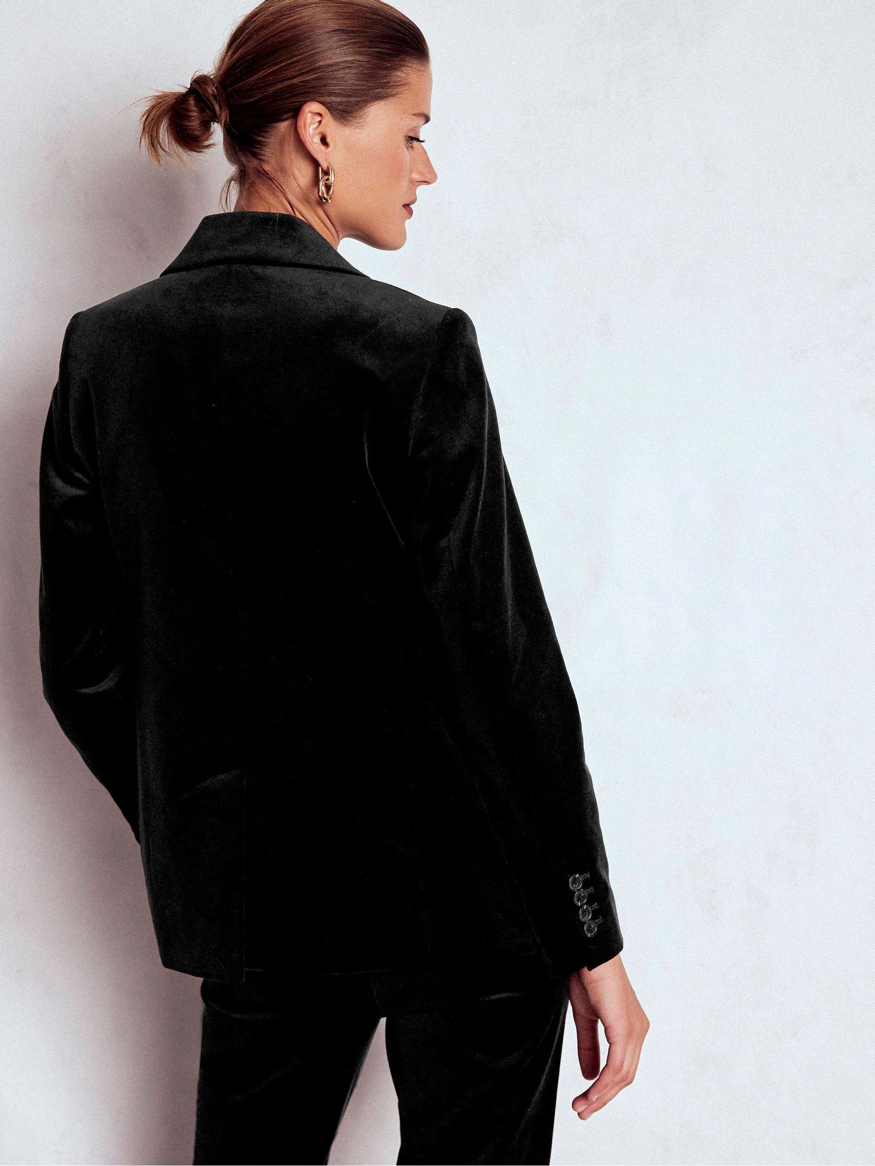 Zwart - Boden Stamford fluwelen blazer