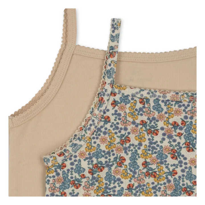 Konges Sløjd Lot 2 Débardeurs Bretelles Basic Coton Bio | Beige