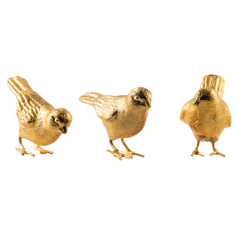 POLSPOTTEN Mussen  decoratie set van 3 goud