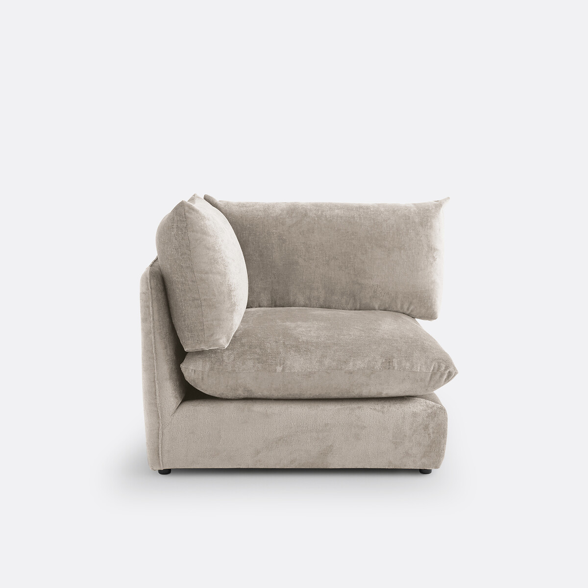 LA REDOUTE INTERIORS<br>Banco modular de getextureerd fluweel, Malo