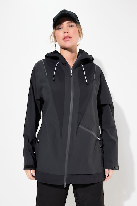 Funktionsjacke, wasserdicht, 2-Wege-Zipper, Reflektor