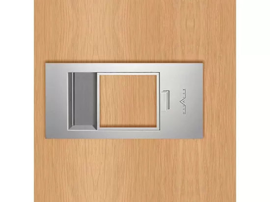 Bloc-porte Miro avec poignée Exclusive grise, H.204 x l.73 cm, aspect chêne naturel