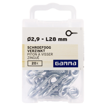 GAMMA Schroefoog 3,8x16 mm verzinkt 20 stuks