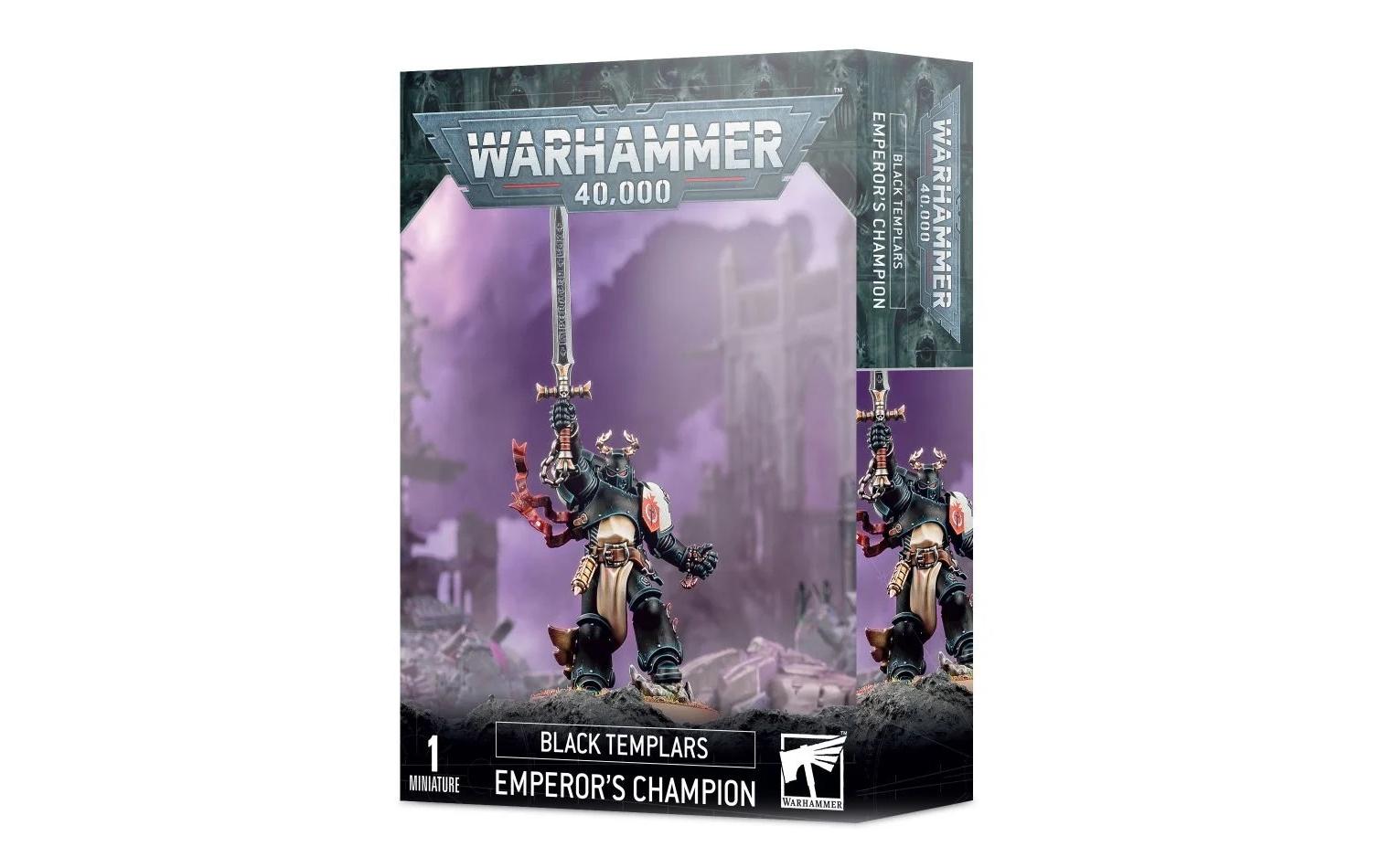 Figur Warhammer 40K Black Templars Emperors ChampionWarhammer 40.000 Black Templars Champion des Imperators