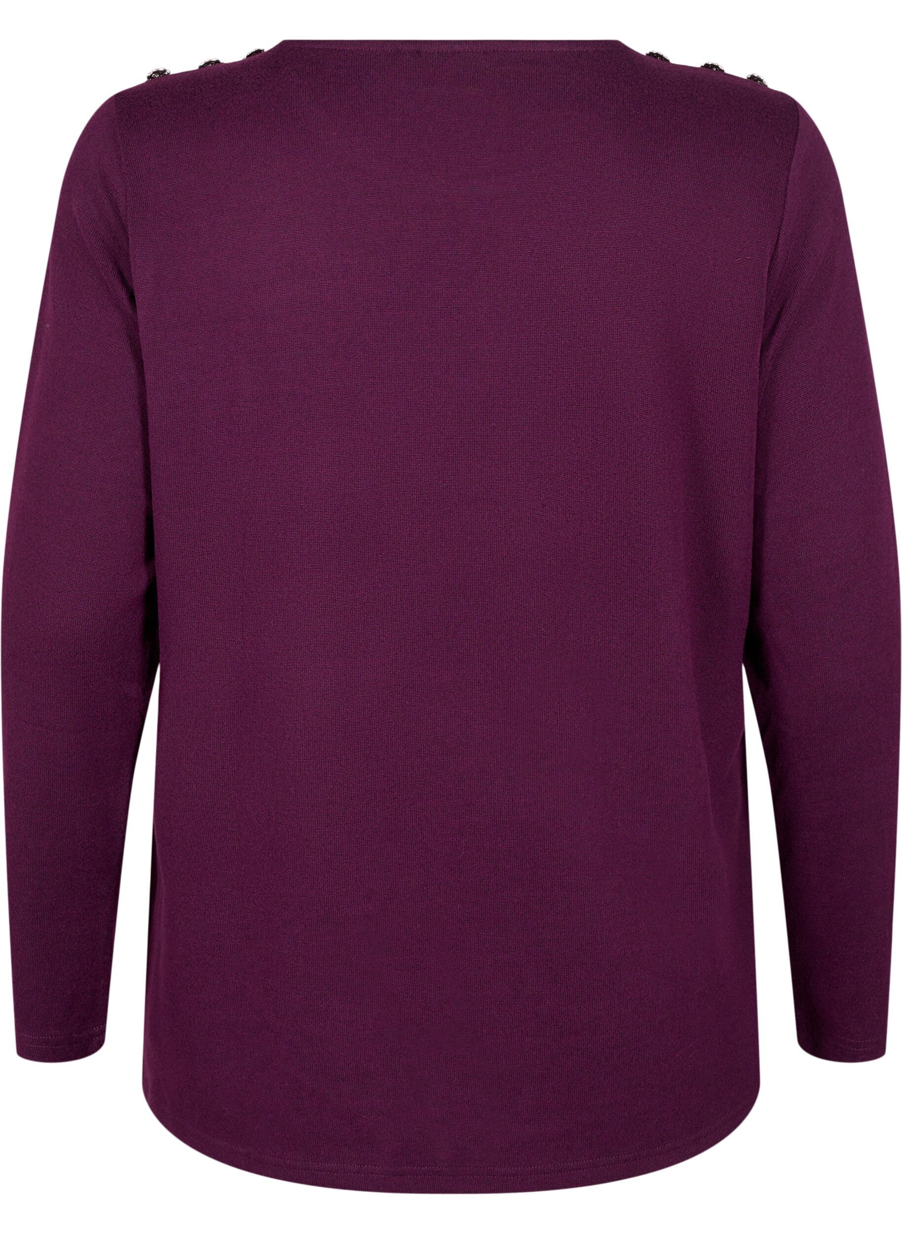 Bluse med pynteknapper