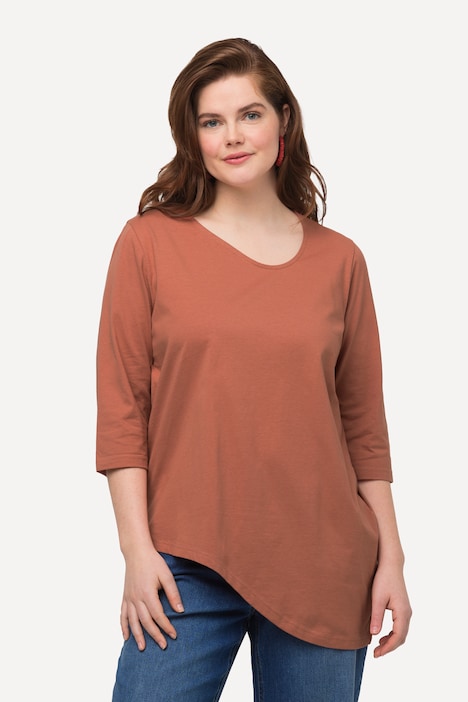 Shirt, Rundhals, 3/4-Arm, Biobaumwolle