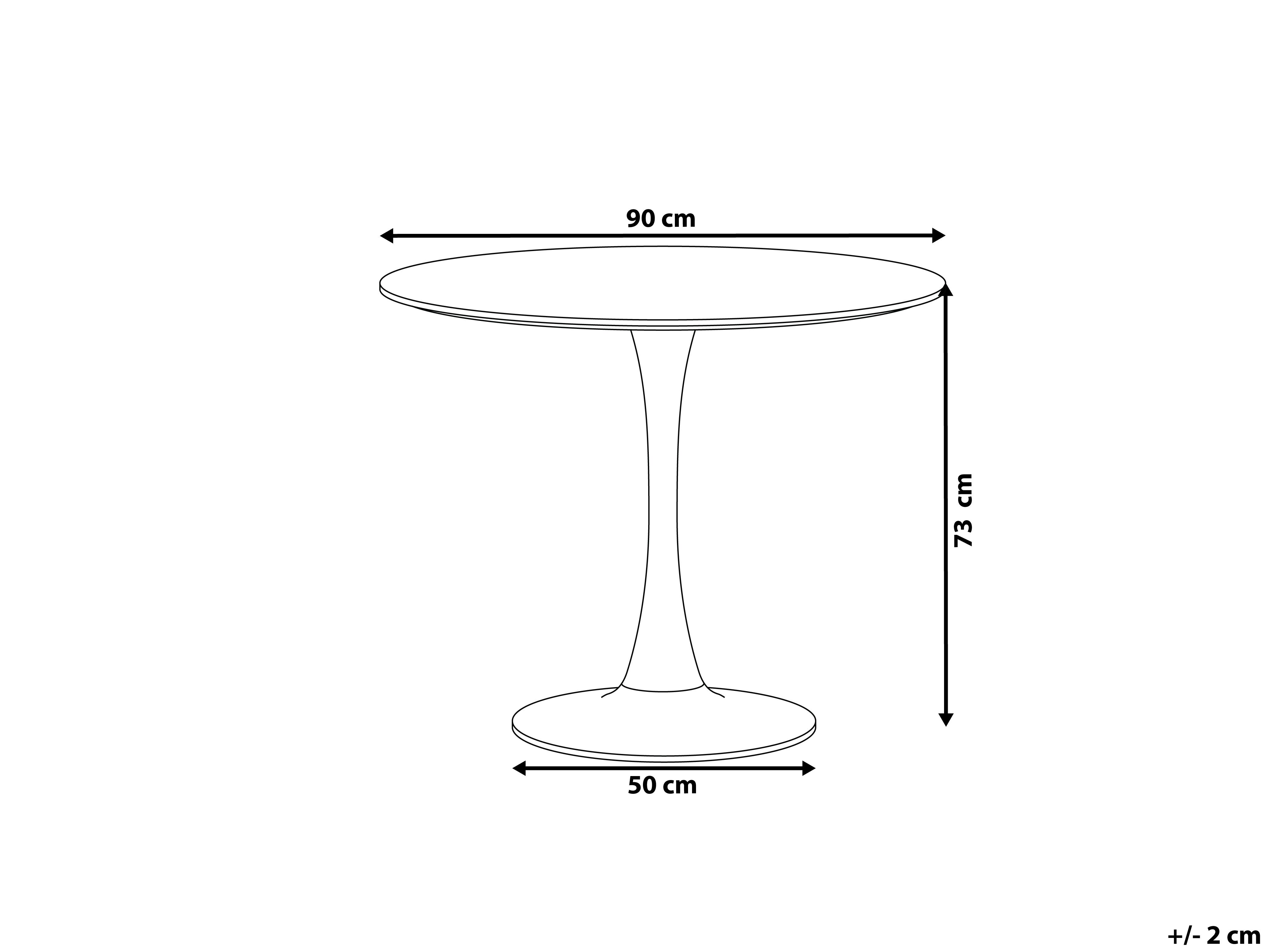 Eettafel BOCA Zwart 90 cm 90 cm