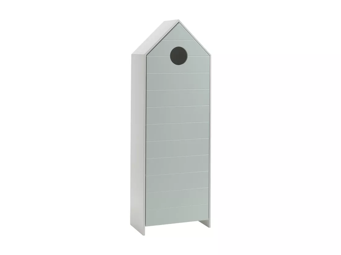 HAVRE - Pack Bibliothèque + Armoire 1 Porte Vert Menthe
